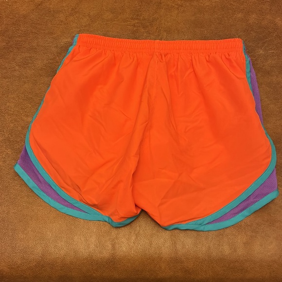 Nike Dri-Fit Orange and Purple Athletic Shorts with Modern Cut, Size Small, EUC - Picture 4 of 6